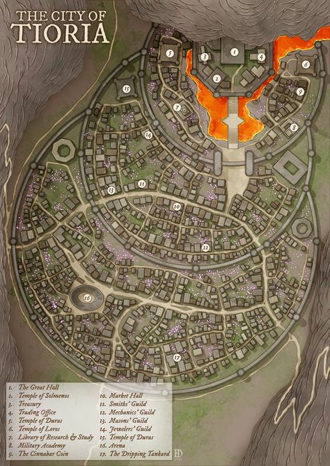 Dwarven City, Castle Layout, Pathfinder Maps, Fantasy City Map, Fantasy Map Making, Village Map, Map Layout, Dnd World Map, Advanced Dungeons And Dragons