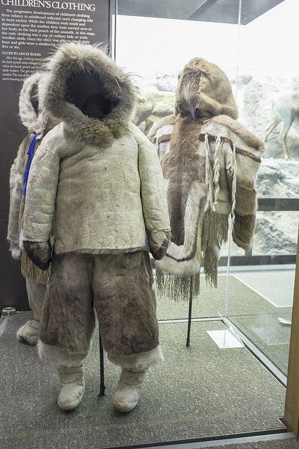 Inuit clothing display from the Manitoba Museum. Inuit Clothing, Inuit People, Museum Display, Clothing Display, Full Outfits, Clothing Displays, Inuit Art, First Nations, Traditional Outfits