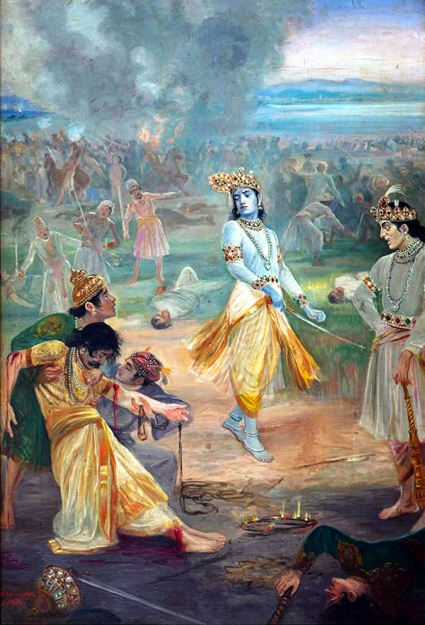 Ravi Varma, Indian Mythology, Sri Krishna, Hinduism Art, Vedic Art, Krishna Radha Painting, Radha Krishna Art, Indian Paintings, Krishna Painting