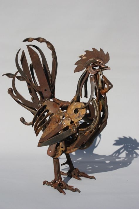 Coat Hook Cockerel Metal Pelican Sculpture, Bull Rushes, Ram Sculpture, Metal Sculpture Wall Art, Steampunk Bird, Steampunk Animals, Metal Objects, Metal Animal, Metal Tree Wall Art