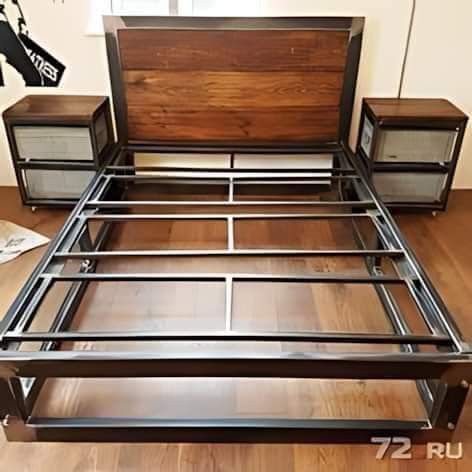 Steel Bed Design, Iron Furniture Design, Steel Furniture Design, Welded Furniture, Bed Frame Design, Steel Bed, Industrial Design Furniture, Metal Furniture Design, Furniture Design Wooden