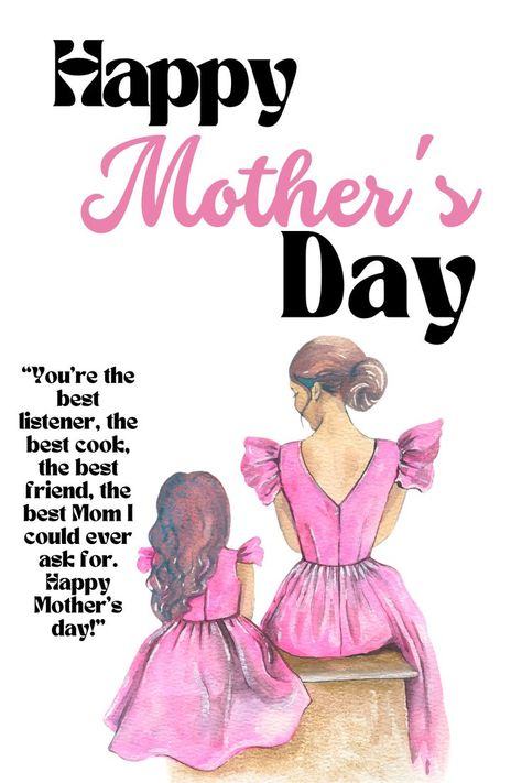 Happy Mother's Day! Mother Poster, Mother Daughter Activities, Happy Mothers Day To All, Mothersday Quotes, Daughter Activities, Mother Day Quotes, Mothers Day Wishes, Mather Day, Happy Mothers Day Images