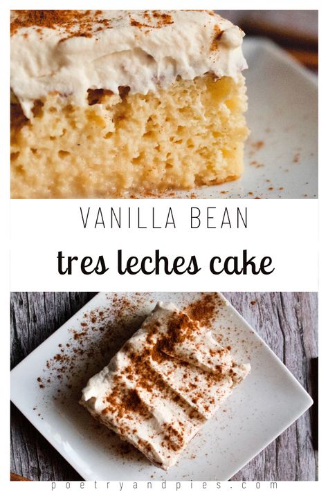 Chocolate Coffee Tres Leches Cake, Lavender Tres Leches Cake, Boozy Tres Leches Cake, Coquito Tres Leches Cake, Recipes Using Vanilla Bean Paste, Butter Pecan Tres Leches Cake, Tree Leches Cake, Tre Leche Cake Recipes, Christmas Tres Leches Cake