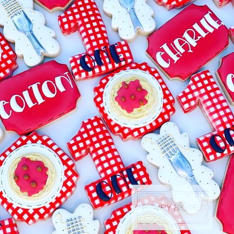 Foodie First Birthday, Pasta First Birthday, Italian Themed First Birthday, Holy Cannoli First Birthday, Italian First Birthday Party, Holy Ravioli, 1st Birthday Cookies, Hunter Birthday, Birthday Pizza