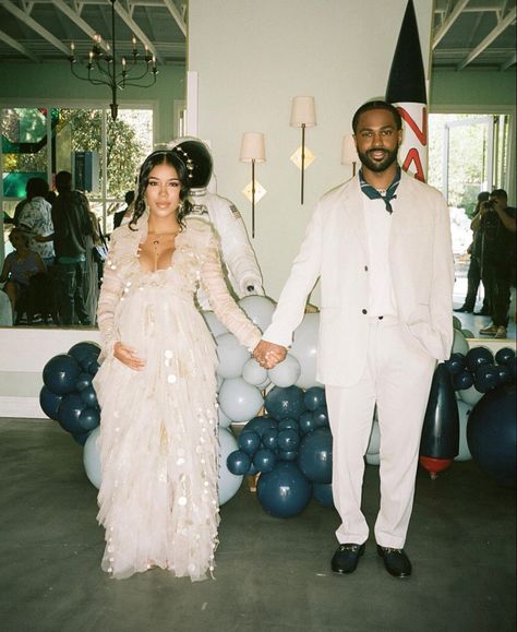 Big Sean And Jhene Aiko Goals, Jhene Aiko And Big Sean, Celebrity Baby Showers, Big Sean And Jhene, Jhené Aiko, Jhene Aiko, Big Sean, Celebrity Babies, Couple Outfits