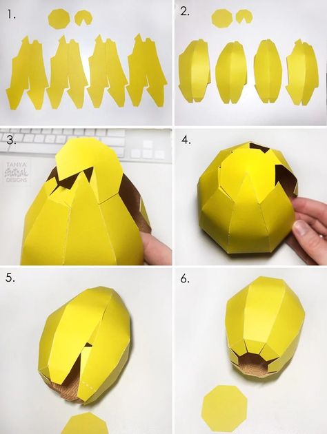 DIY Big Paper Easter Egg Box 92669 Egg Box Craft, Big Easter Eggs, Diy Easter Gifts, Giving Gifts, Egg Box, 3d Paper, Easter Gifts, Easter Diy, Easter Gift