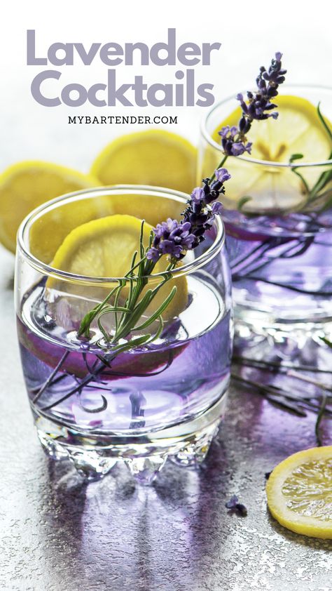 Lavender Mixed Drinks, Lavender Blueberry Cocktail, Cocktails With Lavender Simple Syrup, Blueberry Lavender Syrup, Drinks Made With Lavender Syrup, Lavender Lemonade Cocktail Vodka, Lavender Recipes Drinks, Lavender Bees Knees Cocktail, Lavender Cocktails Recipes