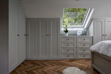 Wardrobe & Storage Inspiration & Ideas Gallery – The Loft Room Attic Conversion Wardrobe Ideas, Loft Storage Ideas, Loft Conversion Wardrobes, Victorian House Decor, Loft Room Ideas, Eaves Storage, Loft Conversion Bedroom, Attic Wardrobe, Loft Storage