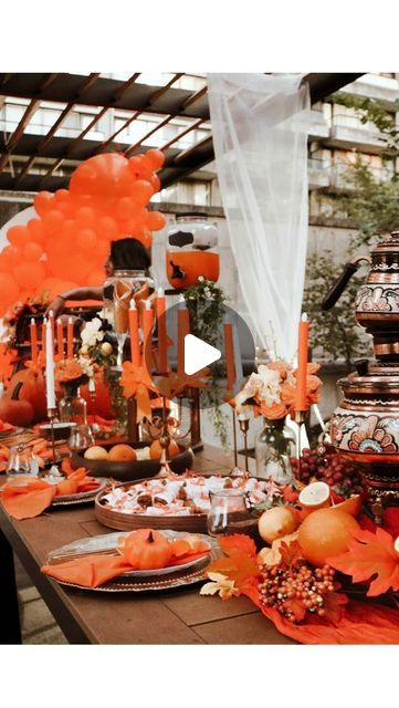 PartyPulse on Instagram: "Bring life to fall with us! 🍂✨ Our orange-themed party setup is all about warmth and joy. 
$$ Don’t miss out on our special fall discount! $$
Let’s celebrate together! 🎃🧡

#fall #fallcelebration #orange #autumn #party #hallooween #montreal #montrealevents #fallvibes #fallfashion #balloons #fallballoons #orangeballoons #montrealeventplanner #montrealblogger #teapotdecor" Orange Party Lights, Teapot Decor, Glow Birthday Party, Orange Balloons, Glow Birthday, Party Setup, Fall Vibes, Party Themes, Balloons