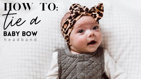 Tie Baby Hair Bow, Tie A Headband Bow, How To Tie A Bow Headband, Diy Newborn Bows, How To Make A Baby Bow Headband, Infant Bows Headband Diy, How To Tie A Baby Headband, How To Tie Hair Bow, How To Make Baby Bows Headbands