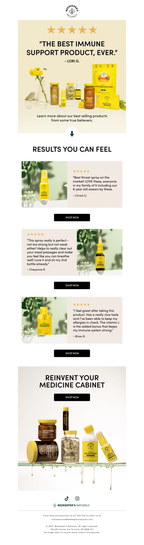 Testimonials Email Design, Testimonial Email Design, Email Marketing Template Design, Email Layout, Throat Spray, Email Ideas, Email Newsletter Template, Email Marketing Template, Nasal Passages