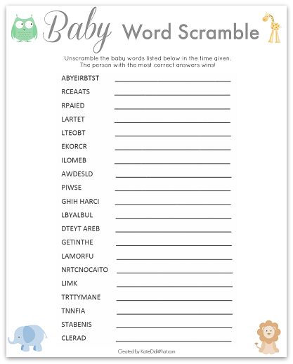 Baby Shower Games: Word Scramble printable! #EviteBabyTrends #paid Baby Shower Word Scramble Printable Free, Baby Shower Scramble, Baby Shower Wording, Baby Word Scramble, Free Baby Shower, Fun Baby Shower Games, Baby Words, Printable Baby Shower Games, Baby Shower Planning