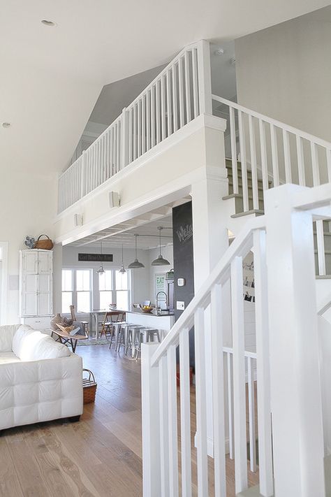 Behr Ultra Pure White Review – Why You Need This Super Clean White - KnockOffDecor.com Behr Ultra Pure White, Ultra Pure White Behr, Farmhouse Staircase, Behr Ultra, White Stairs, Industrial Diy, Cool Color Palette, Coastal Interiors Design, Beautiful Interior Design