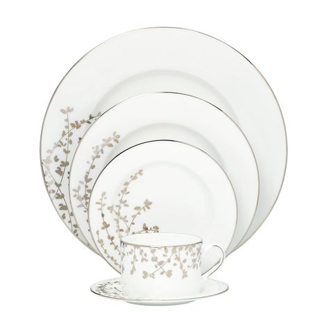 Gardner Street 5-Piece Place Setting Things For Kitchen, China Dinnerware Sets, China Teapot, Gift Wishlist, Pretty China, Registry Ideas, White Dinnerware, Registry Items, China Patterns