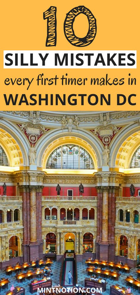 Visiting Washington DC for the first time? Avoid making these silly tourist mistakes. Use these tips to help you enjoy your trip to Washington DC on a budget. See all the top attractions and save money on sightseeing. #washingtondc #budgettravel Washington Dc Family Vacation, Washington Dc Itinerary, Washington Dc Travel Guide, Washington Dc With Kids, Trip To Washington Dc, Washington Dc Vacation, East Coast Vacation, Dc Vacation, Washing Dc