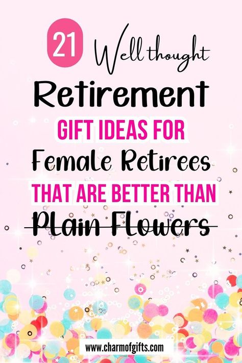 Retirement gifts don't have to some sad or cliche item. They can be funny, creative, sentimental, etc. Here are some exciting ideas for women that will leave the retiree with a big smile on her face. Celebrate their big day with a gift they will remember forever. #retirement #funnyretirementgift #retirementgiftforwomen #giftforher Unique Retirement Gifts, Retirement Gift Ideas, Best Retirement Gifts, Uncommon Gifts, Retirement Celebration, Funny Retirement Gifts, Mom Friend, Retirement Gifts For Women, Retirement Humor