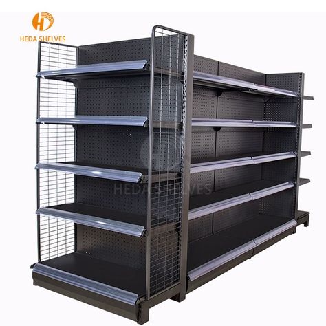 Grocery Store Display Racks /Shelves For General Store Supermarket Shelf gondola shelving Grocery Store Display, Stationery Store Design, Pet Store Design, Metal Store, Supermarket Display, Steel Storage Rack, Rack Shelves, Gondola Shelving, Grocery Store Design