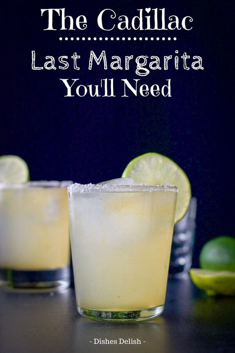 The ultimate Cadillac margarita recipe!  What makes it an ultimate?  The premium ingredients, of course!!  And the delicious balance of flavors!  Many people attest that this is the best margarita ever! #margarita #cadillacmargarita #cocktail #drink  #dishesdelishcocktail @dishesdelish | dishesdelish.com Cocktail Margarita, Classic Margarita Recipe, Homemade Margaritas, Best Drink, Tequila Cocktail, Cocktail Serving, Tequila Drinks, Classic Margarita, Cocktail Sauce