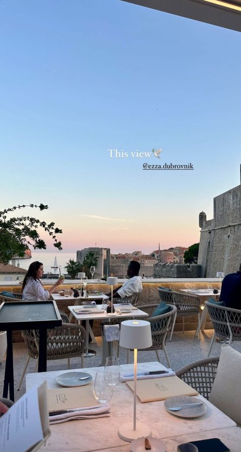 Sunset Dinner, Dubrovnik Croatia, Croatia Travel, Dubrovnik, Beautiful Sunset, Croatia, Summer Vibes, Instagram Story, Greece