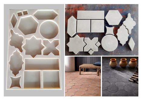 Making Your Own Tiles, Concrete Tile Bathroom Floor, How To Make Cement Tiles, Concrete Tiles Diy, Diy Concrete Mold, Concrete Tile Backsplash, Cement Tiles Diy, Diy Concrete Tiles, Cement Tile Backsplash