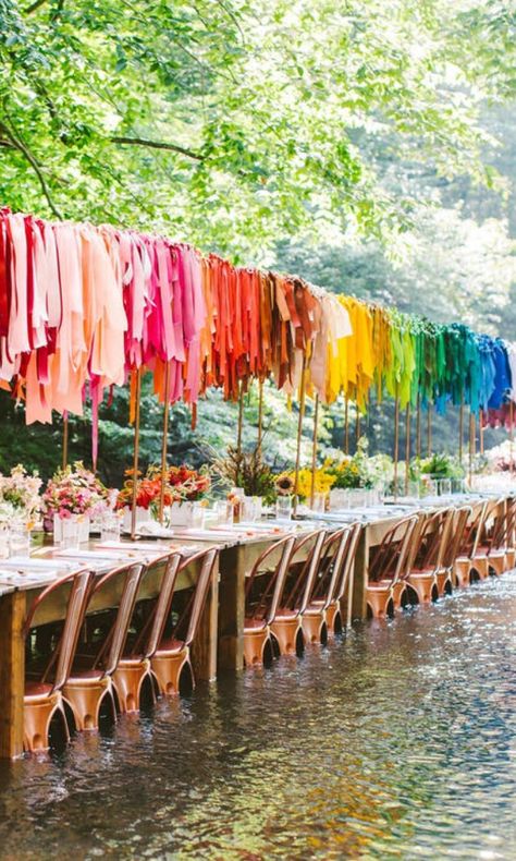 Wedding Color Trends, Fiesta Tropical, Party Deco, Long Table, Event Styling, Reception Decorations, Decoration Table, Wedding Trends, San Valentino