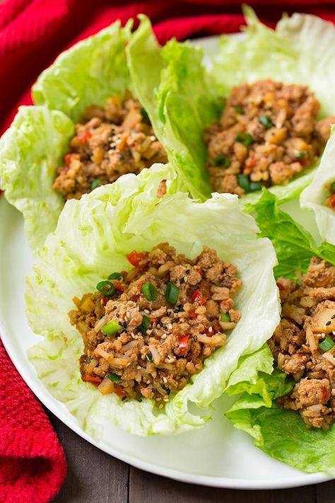 Slow Cooker Asian Chicken Lettuce Wraps. So simple to put together and make such a delicious and healthy weeknight dinner. These wraps are so easy to adapt and can be topped with your favorite sauces, dips and veggies. #cookingclassy #wraps #Asianfood #chicken Slow Cooker Asian Chicken, Slow Cooker Asian, Asian Chicken Lettuce Wraps, Tacos Mexicanos, Chicken Wrap Recipes, Bourbon Chicken, Chicken Lettuce Wraps, Slow Cooker Recipes Healthy, Healthy Slow Cooker