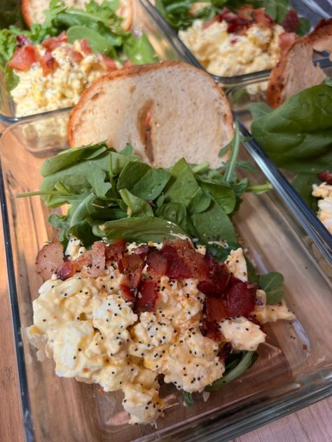 Everything + The Bagel Egg Salad - stokedathome.com Egg Salad With Bacon, Bacon Seasoning, Everything But The Bagel Seasoning, Everything But The Bagel, Everything Bagel Seasoning, Salad Container, Bagel Seasoning, Egg Salad Recipe, Everything Bagel