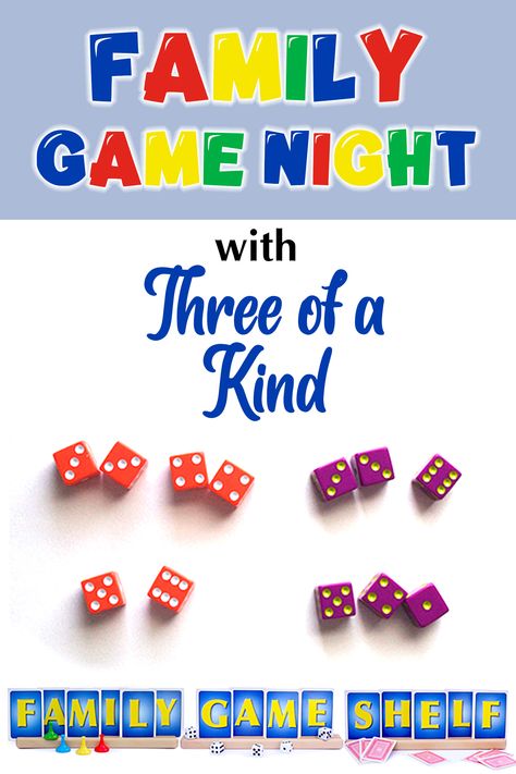 The dice game Three of a Kind is fast, easy to learn and a hit with players of all ages. Learn how to play and get ready some epic fun on family game night. The Dice Game, Dice Game, Dice Games, Family Game, Family Game Night, Family Games, Game Night, Get Ready