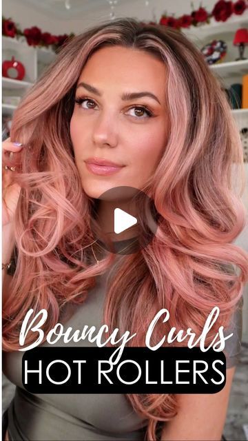 Hot Rollers Hairstyles, Hot Roller Placement, How To Use Hot Rollers For Long Hair, Hot Rollers For Long Hair, Hot Roller Hairstyles, Using Hot Rollers, Hot Rollers Hair, Bouncy Hair, Hot Rollers