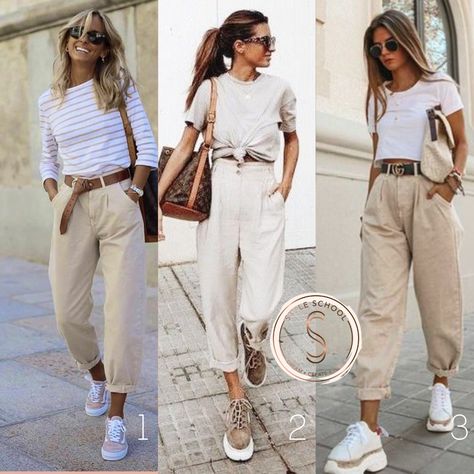 Cream Chinos Outfit Women, Chino Trousers Women Outfits, Cream Linen Pants Outfit, Cream Trousers Outfit, Chinos Women Outfit, Basic Outfits Summer, Cream Linen Pants, Trousers Women Outfit, Linen Pants Outfit