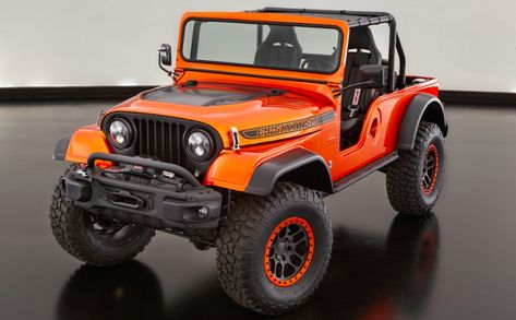 Jeep Built A Modern CJ-6 And It Looks Incredible 1971 Challenger, Jeep Ika, Cj7 Jeep, Alto Car, Orange Jeep, Off Road Jeep, Jeep Concept, Safari Jeep, Cj Jeep