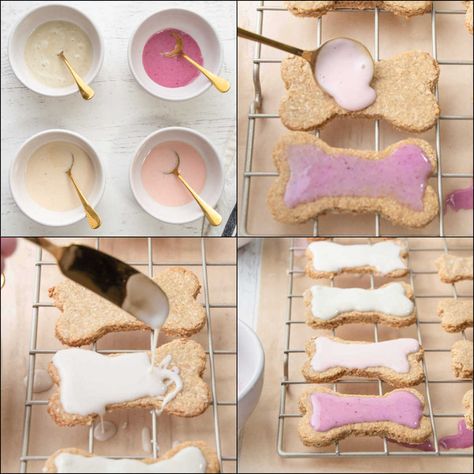 Best Dog Cookie Recipe, Diy Dog Cookies With Icing, Dog Biscuit Packaging, Dog Treats Homemade Frosting, Dog Biscuit Icing Recipe, Dog Treat Frosting Recipe That Hardens, Dogs Cookies Recipe, Dog Cookie Business, Dog Cutout Cookies