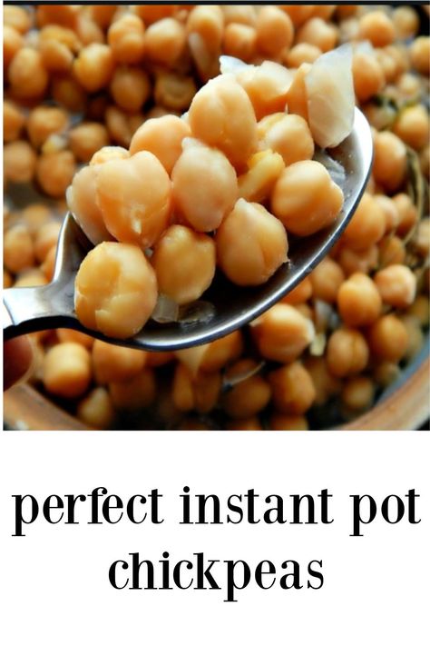 Everything you need to know to make killer Chickpeas in the Instant Pot. Soft, plump and flavorful - this is a game-changer! #InstantPotChickpeas Instant Pot Garbanzo Beans How To Cook, Cooking Chickpeas In Instant Pot, Instant Pot Dry Chickpeas, Garbanzo Bean Recipes Instant Pot, Instapot Chickpeas, Chickpea Instant Pot, Instant Pot Garbanzo Beans, Chickpeas Instant Pot, Chickpeas In Instant Pot