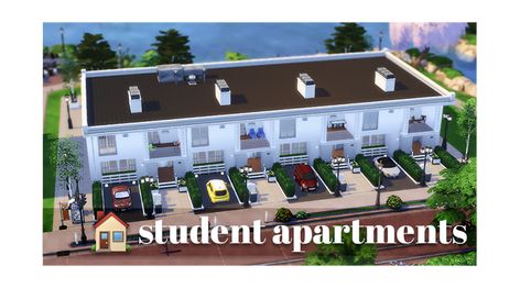 student apartments: semi-furnished and cc free! 🏠 | simkoos on Patreon Mad At Myself, Student Apartment, Student Home, Number Plates, Student House, Sims 4 Cc Furniture, House Siding, Sims 4 Build, Sims 4 Game