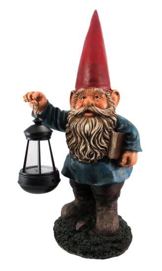 Holding Lantern, Funny Garden Gnomes, Solar Lantern Lights, David The Gnome, Solar Powered Lanterns, Cement Garden, Garden Gnomes Statue, Statues For Sale, Gnome Statues