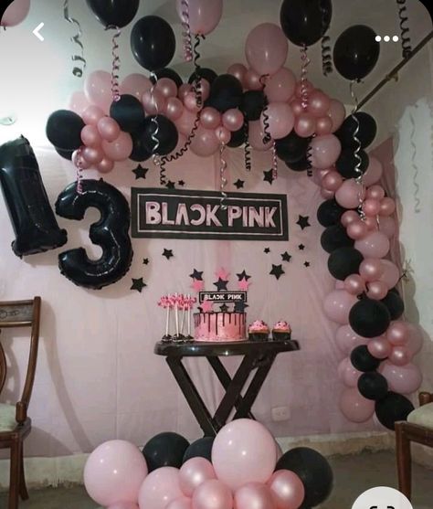 Pink Birthday Theme, Hello Kitty Videos, Blackpink Square Up, Purple Flowers Wallpaper, Cute Birthday Ideas, Blink Book, Pink Birthday Party, Black Pink Background, Fiesta Decorations