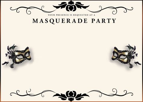 Your invited to the masquerade surprise party for Cherry Pierre, Masquerade Ball Invitations Template, Masquerade Wedding Invitations, Winter Masquerade, Xmas Party Invitations, Free Party Invitations, Mask Invitations, Masquerade Invitations, Masquerade Party Invitations, Online Party Invitations