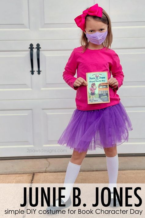 Junie B Jones Costume, Book Characters Ideas, Pumpkin Book Characters Ideas, Pumpkin Book Characters, Character Day, Kid Costume, Book Character Day, Junie B Jones, Pumpkin Books