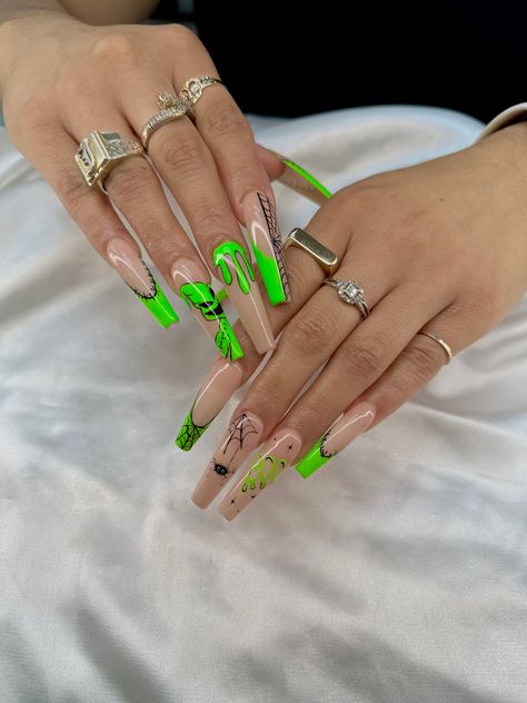 Bogie Boogie Nails, Boogie Nails Acrylic, Oggie Boogie Nails, Oggie Boggie Nails, Boogie Man Nails, Boogie Nails, Oogie Boogie Nails, Acrylic Nails Coffin Short, Oogie Boogie