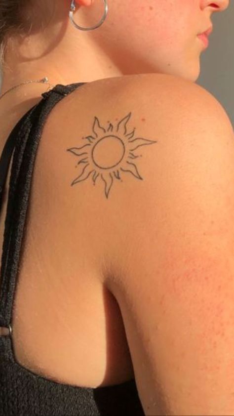 Bask in the brilliance: Sun tattoo ideas. Explore radiant designs that capture the warmth and energy of this celestial symbol. Sun Tattoo Ideas, Around Arm Tattoo, Sun Tattoo Designs, Hand And Finger Tattoos, Stylish Tattoo, Writing Tattoos, Petite Tattoos, Back Of Shoulder Tattoo, Sun Tattoos