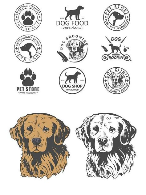 Dog Club Logo, Dog Care Logo, Dog Food Logo, Dog Sitting Business, Dog Logos, Pet Store Design, Dog Restaurant, Dog Logo Design, Colorful Hairstyles