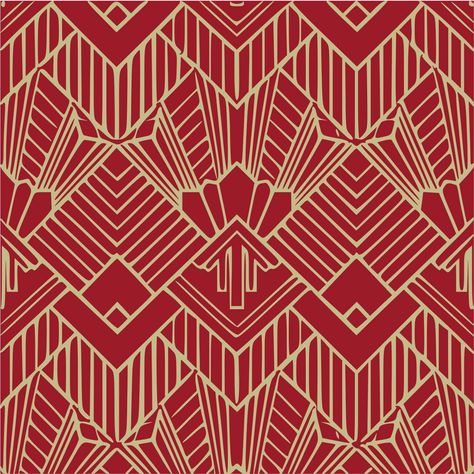 Red Geometric Wallpaper, Red Art Deco Wallpaper, Art Deco 20s, Red Art Deco, Modern Art Deco Wallpaper, Art Deco Desen, Wallpaper Australia, Art Deco Pattern Design, Art Deco Background