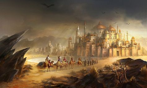 Arabian Palace, Creature Fantasy, Empire Ottoman, Fantasy Castle, Fantasy City, Fantasy Setting, Fantasy Places, Fantasy Novel, Fantasy Map