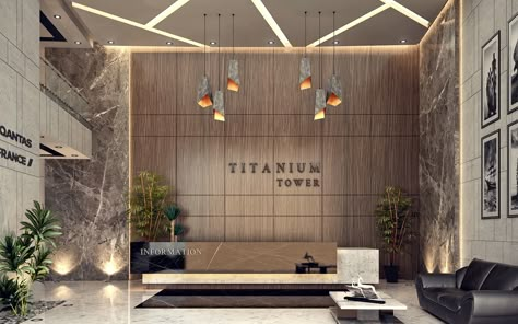 Modern Office Reception Design Interiors, Reception Areas Office Design, Reception Back Wall Design, Hotel Reception Desk Design, Hotel Reception Area Design, Commercial Lobby Design, Reception Lobby Design, Receptionist Design, Mosque Interior Design