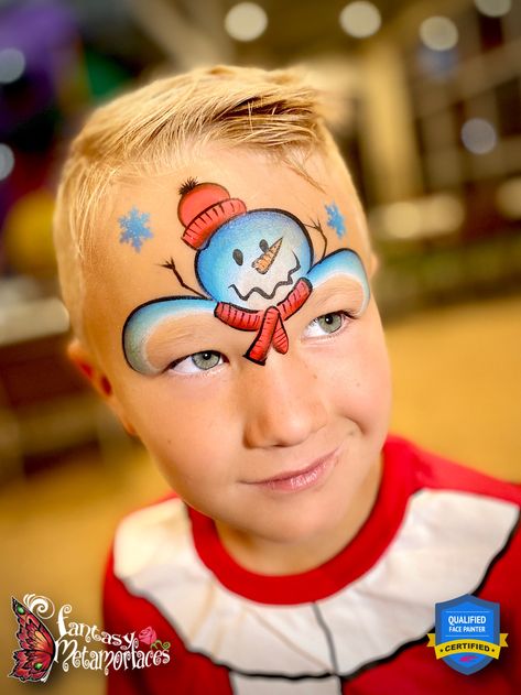 Snowman Face Painting, Face Painting Competition, Face Paint Party, Face Painting For Boys, Christmas Face Painting, Paint Store, Face Painting Easy, Winter Face, Face Paint Makeup