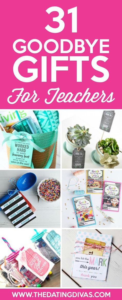 Creative, Cheap, and Easy Goodbye Gifts for Teachers from http://www.TheDatingDivas.com Farewell Party Ideas For Teacher, Teacher Gifts From Classroom, Gifts For Daycare Provider, Goodbye Gifts For Coworkers, Daycare Provider Gifts, Daycare Gifts, Handmade Teacher Gifts, Daycare Teacher Gifts, Teacher Retirement Gifts