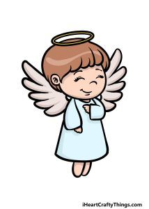 How to Draw A Cartoon Angel – A Step by Step Guide Aesthetic Vintage Drawing, Drawing Ideas Aesthetic Vintage, Drawing Ideas Angel, Angel Drawing Easy, Angel Y Diablo, Cartoon Angel, Angel Cartoon, Scrapbook Letters, Learn To Sketch