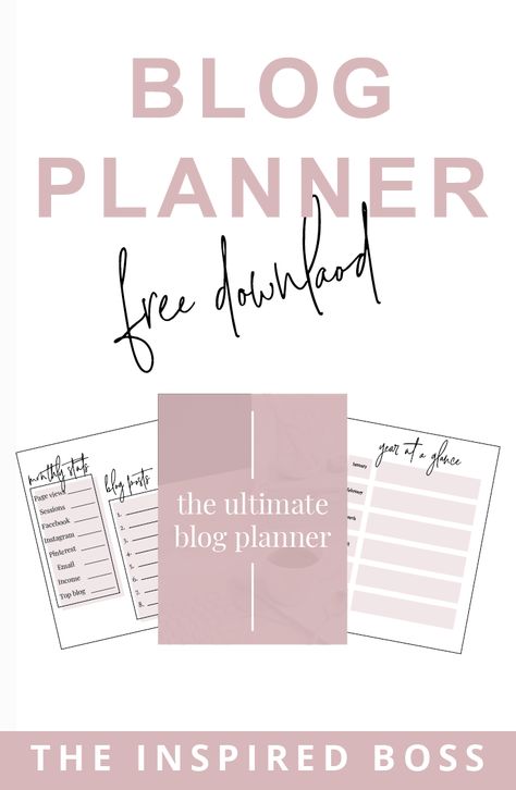 Blog Planner Printable Free, Habits Journal, Blogger Planner, Blogging Planner, Blog Planner Printable, Business Planners, Blog Content Planner, Online Planner, Ultimate Planner