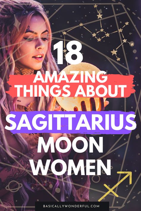 Moon In Sagittarius Woman, Sagittarius Moon Sign, Full Moon In Sagittarius, Moon In Sagittarius, Moon Sign Astrology, Moon Woman, Virgo And Sagittarius, Sagittarius Moon, Aquarius Rising