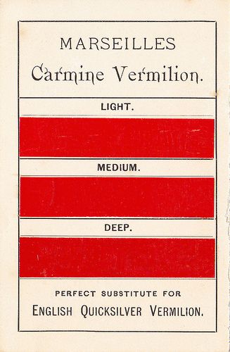 Marseilles Carmine Vermilion | by paperspaints Yves Klein Blue, Vermilion Red, Scarlet Letter, Colour Theory, Romantic Colors, Paint Colour, Watercolor Paints, Colour Board, Gold Medal